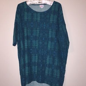 Lularoe Green and Blue Pattern Irma